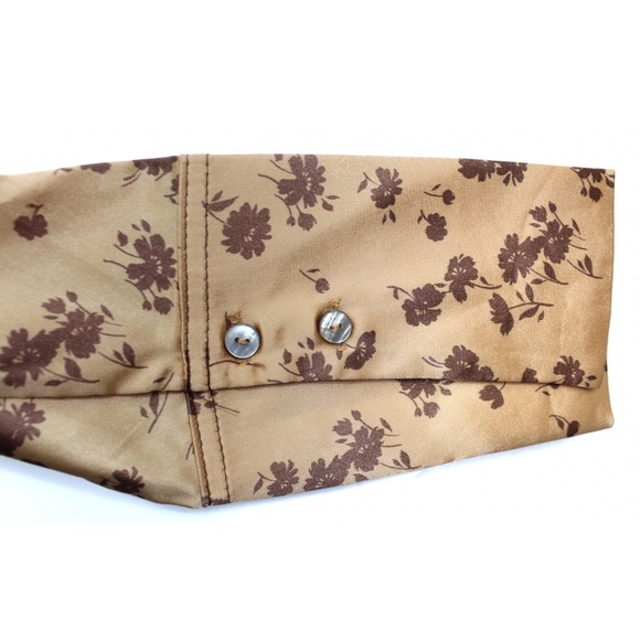 ZARA NWT Satin Effect Floral Long Sleeve Cropped Printed Shirt XS - Picture 6 of 7